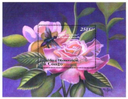 Congo Ex Zaire 2001, Flowers And Insects, BF - Nuovi