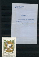 EX LIBRIS ILLUSTRES PAR ANT. NEGRI  POUR GIUSEPPE ZANETTI VENEZIA + COUPON ECHANGE - Ex-libris