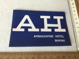 Hotel Ambasciatori In Rimini  Italie - Hotel Labels