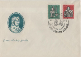 Germany Deutschland DDR 1959 FDC George Frideric Handel, Composer Compositeur Music Musique Musik, Halle Saale - 1950-1970