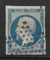 NAPOLEON N°10 25c Bleu Oblitéré ETOILE De PARIS - 1852 Luis-Napoléon