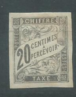 COLONIES GENERALES TAXE 20c Ch (*) - Strafportzegels