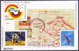 1980 Bolivia 909B/B104b Moon Landing / 50th Anniversary Of Zeppelin 55,00 € - Amérique Du Sud