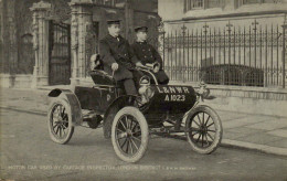 Motor Car Used By Cartage Inspector, London District - Traces De Collage Au Verso - Otros & Sin Clasificación