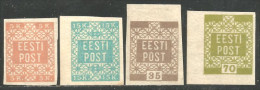 322 Eesti Estonie 1918 Imperforate Non Dentelé MVLH * Neuf Ch Très Légère (EST-64) - Estland