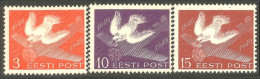 322 Eesti Estonie 1940 Carrier Mail Pigeon Voyageur MVLH * Neuf Ch Très Légère (EST-63) - Estland