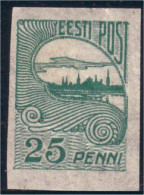 322 Eesti Estonie Tissu Weaver Weaving Tissage 25 Penni Vert Green MH * Neuf CH (EST-23) - Estonia