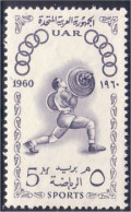 316 Egypte Halterophilie Weight Lifting Rome 1960 MH * Neuf CH (EGY-79a) - Nuovi