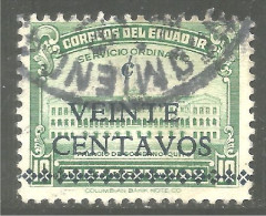 314 Equateur 1945 Palais Gouvernement Palace Surcharge (ECU-128) - Ecuador