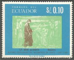 314 Equateur Dante 700 Years MH * Neuf CH (ECU-107) - Ecuador