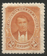 314 Equateur 1895 President Rocafuerte 2c Yellow Brown MH * Neuf CH (ECU-59) - Ecuador