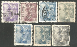 326 Espagne General Franco 7 Stamps (ESP-401) - Other & Unclassified