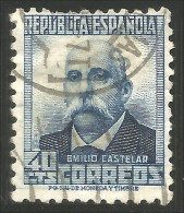 326 Espagne Emilio Castelar 1931 Numéro Au Dos Control Number At Back (ESP-321) - Usados