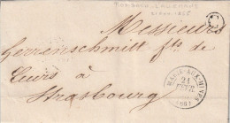 France Alsace Lettre Ste Marie Aux Mines + Boîte Rurale C = Rombach L'Allemand  1855 - Lettres & Documents