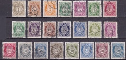 NO007B – NORVEGE - NORWAY – 1910-29 – POST HORN – SC # 74-95 USED 17 € - Oblitérés