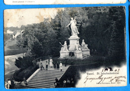 VIX197, Basel , St Jakobsdenkmal, Animée, Voir état, Précurseur, Circulée 1903 - Bâle