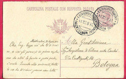 ANNULLO DC "BAGNI MONTECATINI *31.8.22*/(ARRIVI PARTENZE)" SU INTERO CARTOLINA POSTALE MICHETTI C. 25 (DOMANDA) - Marcofilía