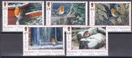 Isle Of Man 2004 - Mi.Nr. 1170 - 1174 - Postfrisch MNH - Tiere Animals Vögel Birds Rotkehlchen - Pájaros Cantores (Passeri)