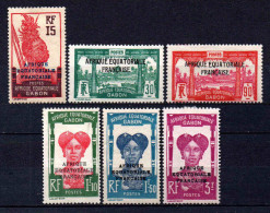 Gabon  -1928  - Légende Afrique Equatoriale - Gabon   - N° 116 à 120 - Neufs * - MLH - Unused Stamps