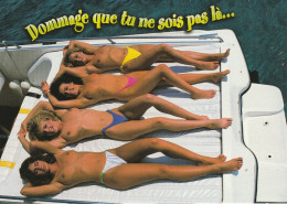 CARTE POSTALE ORIGINALE PHOTO DE JACK : JEUNES FEMMES PIN UP SEXY ET EROTIC EN TENUE DE BAIN DE MER - Pin-Ups