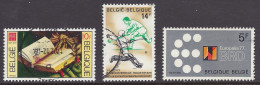 Belgium 1977 - Books Adoration Of The Mystic Lamb, Sport Field Hockey, Festival Europalia ‘77 Logo - Lot Used - Oblitérés