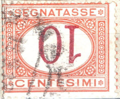 REGNO ITALIA, ITALY, SEGNATASSE, NUMERO INVERTITO, 1871, USATO Mi:IT P6a, Scott:IT J6a, Sg:IT D25 - Usados