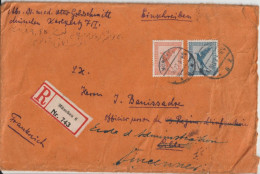 1927 - FLUGPOST - ENVELOPPE RECOMMANDEE De MÜNCHEN => LILLE => VINCENNES - Poste Aérienne & Zeppelin