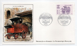 - FDC LA JOURNÉE DU TIMBRE - PARIS 12.3.1988 - LA VOITURE MONTÉE - - Giornata Del Francobollo