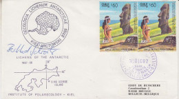 Chile Lichens Of The Antarctic / Inst. Kiel Signature Ca Base Marsh 30 DEC 1987 (60270) - Bases Antarctiques