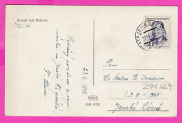 294669 / Czechoslovakia - Rataje Nad Sázavou - Panorama Town PC 1956 USED 30h President Zapotocky - Covers & Documents