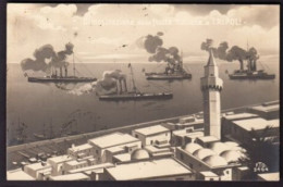 LIBIA - TRIPOLI - DIMOSTRAZIONE DELLA FLOTTA ITALIANA - F.P. - STORIA POSTALE - Libia