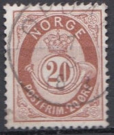 NO005W – NORVEGE - NORWAY – 1882-90 – POST HORN – SC # 43 USED 23 € - Gebraucht