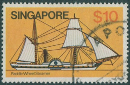 Singapore 1980 SG376 $10 Braganza Paddle Steamer FU - Singapur (1959-...)