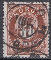 NO006E – NORVEGE - NORWAY - 1908 – POST HORN  OVERP. – SG # 126 USED 13,50 € - Gebraucht