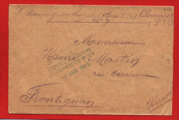 (RECTO / VERSO) ENVELOPPE AVEC CACHET HOPITAL TEMPORAIRE N° 101 EN 1915 - CLERMONT FERRAND - Lettres & Documents