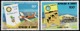 DJIBOUTI 1980 Mi 266-267 75th ANNIVERSARY OF LIONS & ROTARY CLUB MINT STAMPS ** - Djibouti (1977-...)