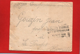 (RECTO / VERSO) ENVELOPPE AVEC CACHET HOPITAL TEMPORAIRE N° 10 EN 1916 - AMIENS - Briefe U. Dokumente