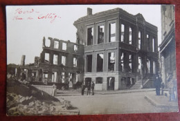 Carte Photo Herve : Rue Du Collège - Ruine Guerre 1914/18 - Herve