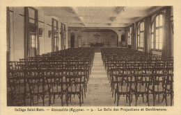 PC EGYPT ALEXANDRIA SAINT-MARC COLLEGE INTERIOR, Vintage Postcard (b55269) - Alexandria