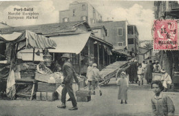 PC EGYPT PORT SAID EUROPEAN MARKET, Vintage Postcard (b55215) - Port Said