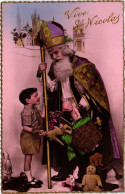 PC SAINT NICHOLAS, VIVE ST. NICOLAS, Vintage EMBOSSED Postcard (b55427) - Saint-Nicolas