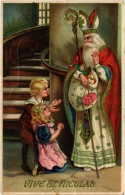 PC SAINT NICHOLAS, VIVE ST. NICOLAS, Vintage EMBOSSED Postcard (b55429) - Saint-Nicolas