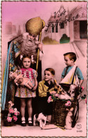 PC SAINT NICHOLAS, VIVE ST. NICOLAS, CHILDREN, Vintage Postcard (b55420) - Saint-Nicolas