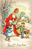 PC SAINT NICHOLAS, VIVE ST. NICOLAS, Vintage EMBOSSED Postcard (b55389) - Saint-Nicolas