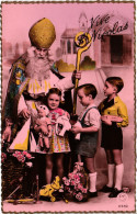 PC SAINT NICHOLAS, VIVE ST. NICOLAS, CHILDREN, Vintage Postcard (b55390) - Saint-Nicolas