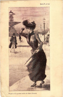 PC ARTIST SIGNED, HENRI BOUTET, ART NOVEAU, LADY, Vintage Postcard (b55365) - Boutet