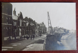 Carte Photo Herve : Rue Moreau Et La Station - Guerre 1914/18 - - Herve