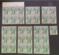 COLONIE LIBIA ITALIA REGNO 1924 SERIE PITTORICA SIBILLA LIBICA CAT CEI N 58 STOCK LOT 37 STAMPS MNH 8 SCANNERS - Libye