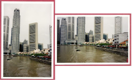 Singapore River And Centre Commercial 1998 Photograph Vintage_UNC SUP_ NOT Postcard_cpc - Singapur