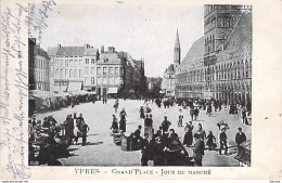 Ypres - Grand Place Jour De Marche Feldpost 1915 - Autres & Non Classés